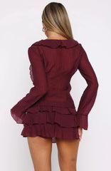 Your Status Mini Skort Burgundy