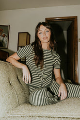Ireland Striped Top in Green
