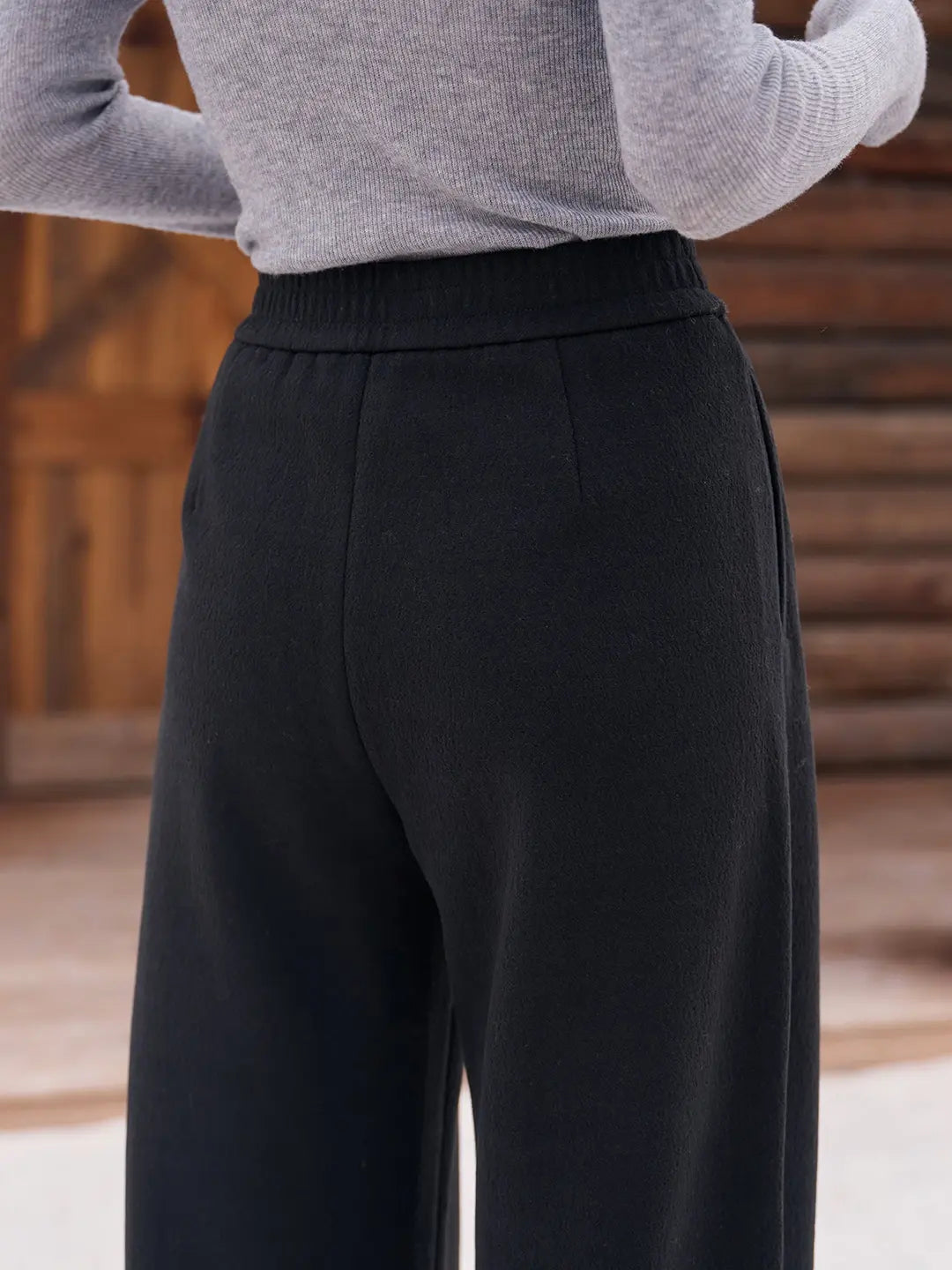 Jessie Silhouette Straight Wool Trousers