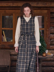 Azaria V-Neck Plaid Dress