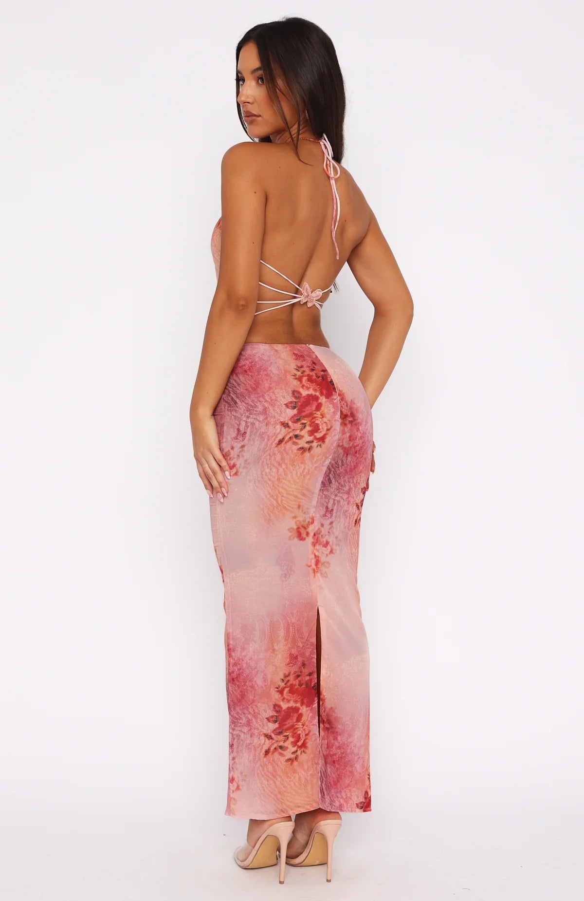 No Later Maxi Skirt Peach Nectar