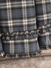 Pearl Ruffle Plaid Skirt