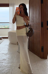 Need Your Heart Maxi Skirt Cream