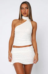 Sweet As Pie Mini Skirt White