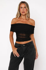 Show Out Mesh Top Black