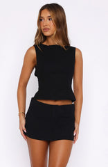 Late Night Calls Top Black